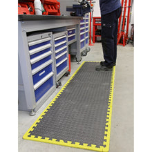 Load image into Gallery viewer, Sealey Interlocking EVA Foam Workshop Mat Set 1240 x 1825mm, Hi-Vis Edges
