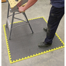 Load image into Gallery viewer, Sealey Interlocking EVA Foam Workshop Mat Set 1240 x 1825mm, Hi-Vis Edges
