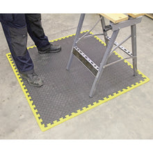 Load image into Gallery viewer, Sealey Interlocking EVA Foam Workshop Mat Set 1240 x 1825mm, Hi-Vis Edges
