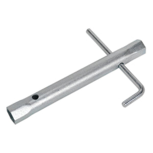 Sealey Double End Long Reach Spark Plug Box Spanner 16/18mm, L-Bar