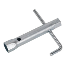 Load image into Gallery viewer, Sealey Double End Long Reach Spark Plug Box Spanner 17/21mm, L-Bar

