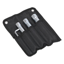 Load image into Gallery viewer, Sealey Spark Plug Box Spanner Set 3pc Long Reach Double End
