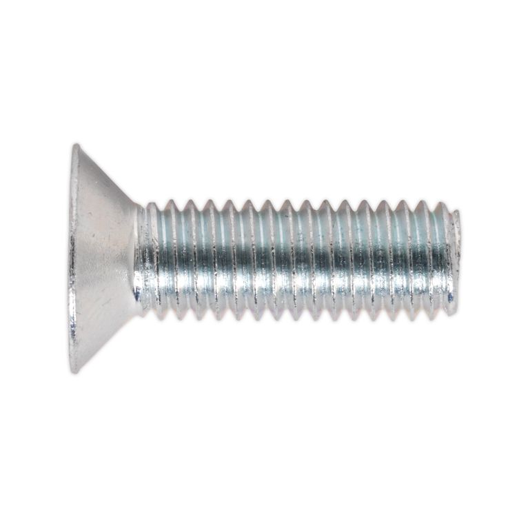 Sealey Machine Screw DIN 7985Z - M8 x 25mm Countersunk Pozi Zinc - Pack of 50