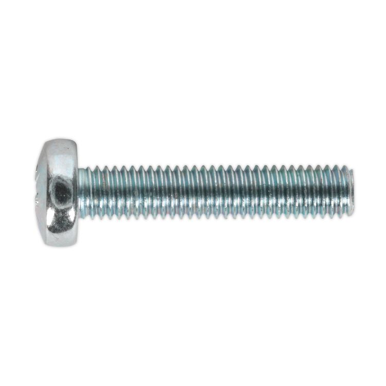 Sealey Machine Screw DIN 7985Z - M5 x 25mm Pan Head Pozi Zinc - Pack of 50