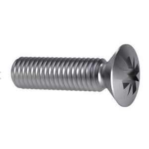 Machine Screw M8 Raised Countersunk - Pozi DIN 966