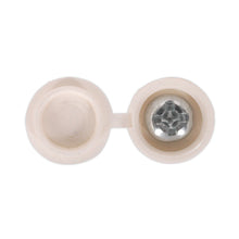 Load image into Gallery viewer, Sealey Numberplate Screw, Flip Cap 4.2 x 19mm White - Pack of 50
