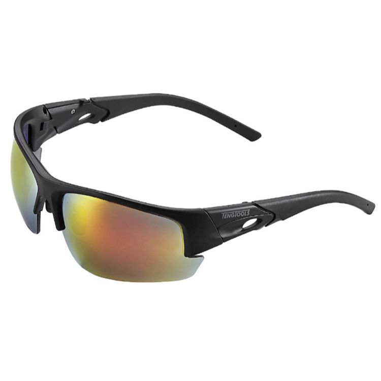Teng Black Frame Glasses - Mirror Lens