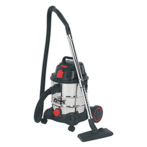 Sealey Vacuum Cleaner Industrial 20L 1400W/230V Stainless Drum Auto Start