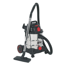Load image into Gallery viewer, Sealey Vacuum Cleaner Industrial 20L 1400W/230V Stainless Drum Auto Start
