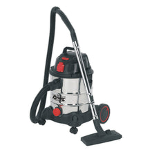Load image into Gallery viewer, Sealey Vacuum Cleaner Industrial 20L 1400W/230V Stainless Drum Auto Start
