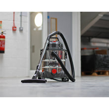Load image into Gallery viewer, Sealey Vacuum Cleaner Industrial Wet &amp; Dry 20L 1250W/230V Stainless Drum
