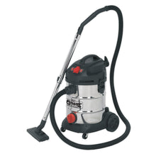 Load image into Gallery viewer, Sealey Vacuum Cleaner Industrial 30L 1400W/230V Stainless Drum Auto Start

