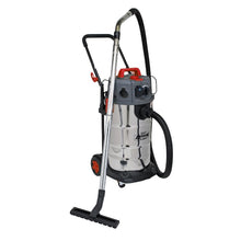 Load image into Gallery viewer, Sealey Vacuum Cleaner Industrial Dust-Free Wet/Dry 38L 1500W/230V Stainless Steel Drum M Class Filtration
