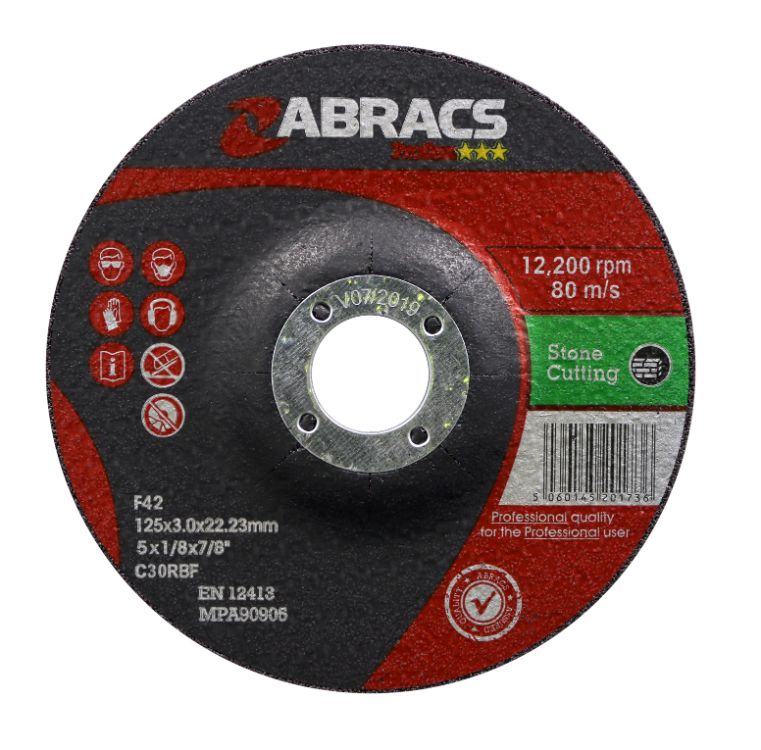 Abracs Proflex Cutting Disc 125mm x 3mm x 22mm DPC Stone