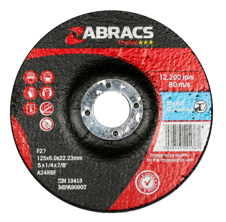 Abracs Proflex 125mm x 6mm x 22mm DPC Metal Grinding Disc
