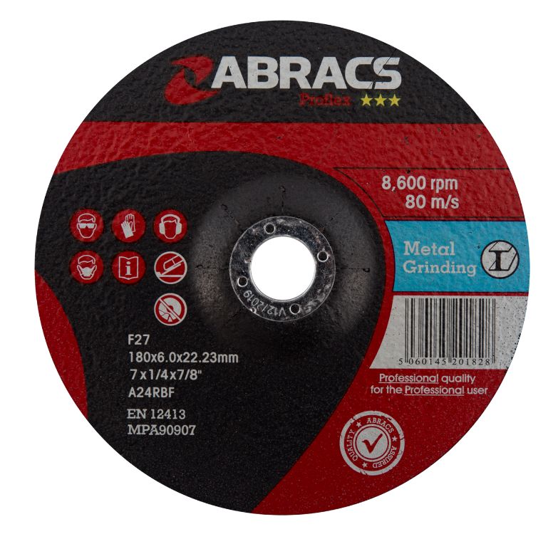 Abracs Proflex 178mm x 6mm x 22mm DPC Metal Grinding Disc