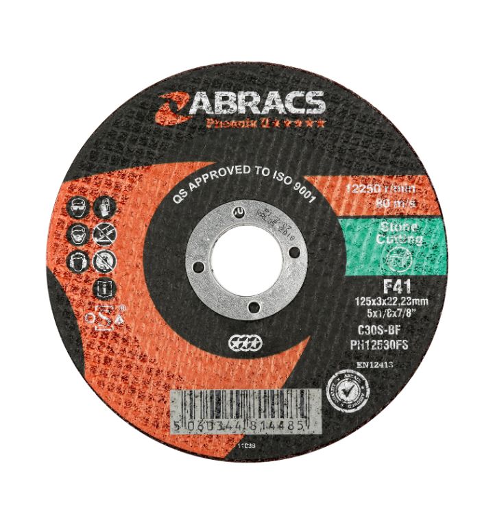 Abracs Phoenix II Cutting Disc 125mm x 3mm x 22mm Flat Stone