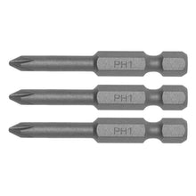 Load image into Gallery viewer, Teng Bit PH1 50mm Long 1/4" Hex Drive 3pcs
