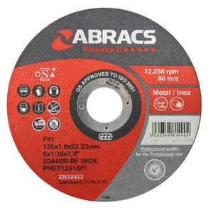 Abracs Phoenix II Extra Thin Cutting Disc 125mm x 1.2mm x 22mm