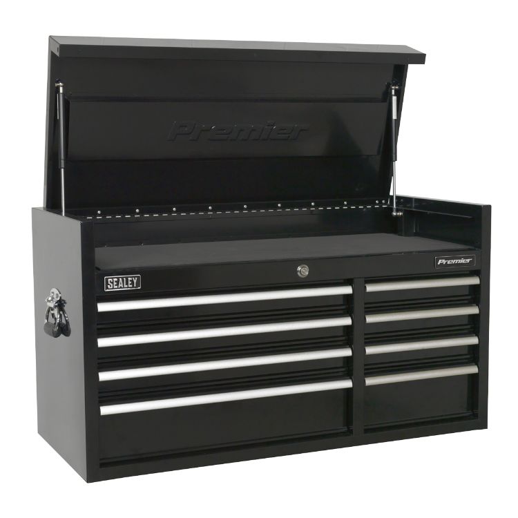 Sealey Topchest 8 Drawer Heavy-Duty Black 1040mm
