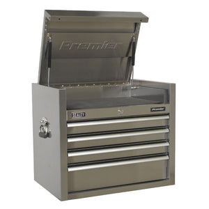 Sealey Topchest 4 Drawer Stainless Steel Heavy-Duty 675mm