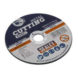 Sealey Cutting Disc 100mm (4") x 3mm - 16mm Bore
