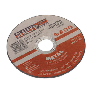 Sealey Cutting Disc 115mm (4-1/2") x 1.2mm - 22mm Bore - Pack of 10