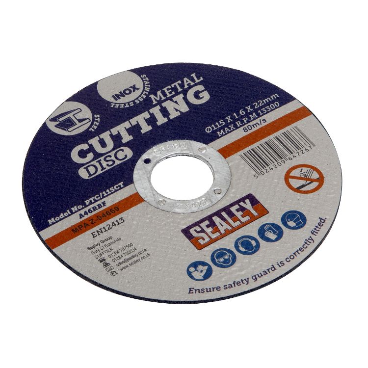 Sealey Cutting Disc 115mm x 1.6mm - 22mm Bore