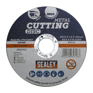 Sealey Cutting Disc 115mm x 1.6mm - 22mm Bore