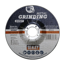 Load image into Gallery viewer, Sealey Grinding Disc 125mm (5&quot;) x 6mm - 22mm Bore
