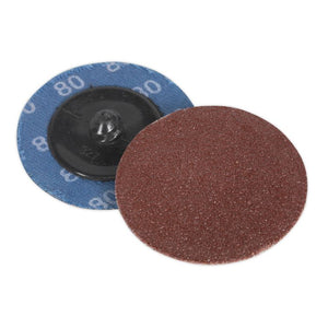 Sealey Quick-Change Sanding Disc 50mm (2") 80Grit - Pack of 10