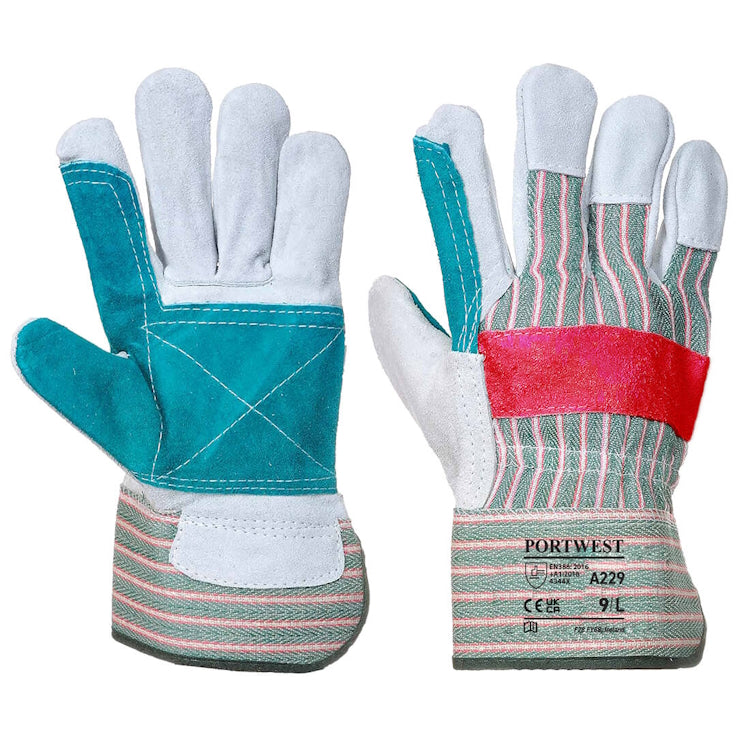 Portwest Classic Double Palm Rigger Glove Green A229