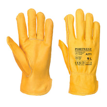 Load image into Gallery viewer, Portwest Lined Driver Glove Tan A271
