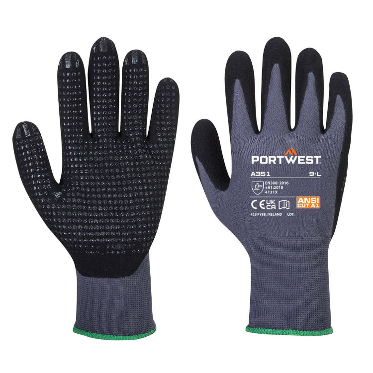 Portwest DermiFlex Plus Glove Grey/Black A351
