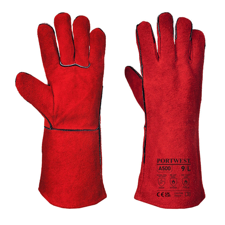 Portwest Welders Gauntlet Red A500