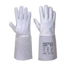 Load image into Gallery viewer, Portwest Premium Tig Welding Gauntlet Grey A520
