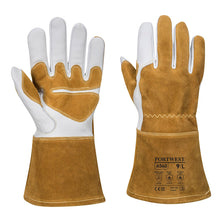 Load image into Gallery viewer, Portwest Mig Welding Gauntlet Brown A540
