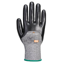 Load image into Gallery viewer, Portwest Cut 3/4 Nitrile Foam Glove Black A621
