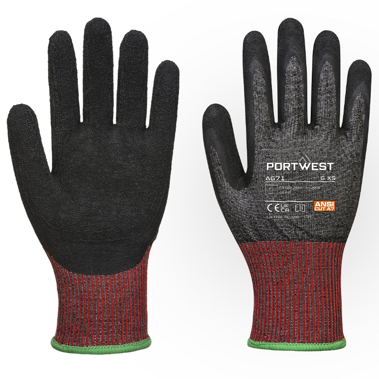 Portwest CS Cut F13 Latex Glove Black A671