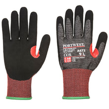 Load image into Gallery viewer, Portwest CS Cut F13 Nitrile Glove Black A672
