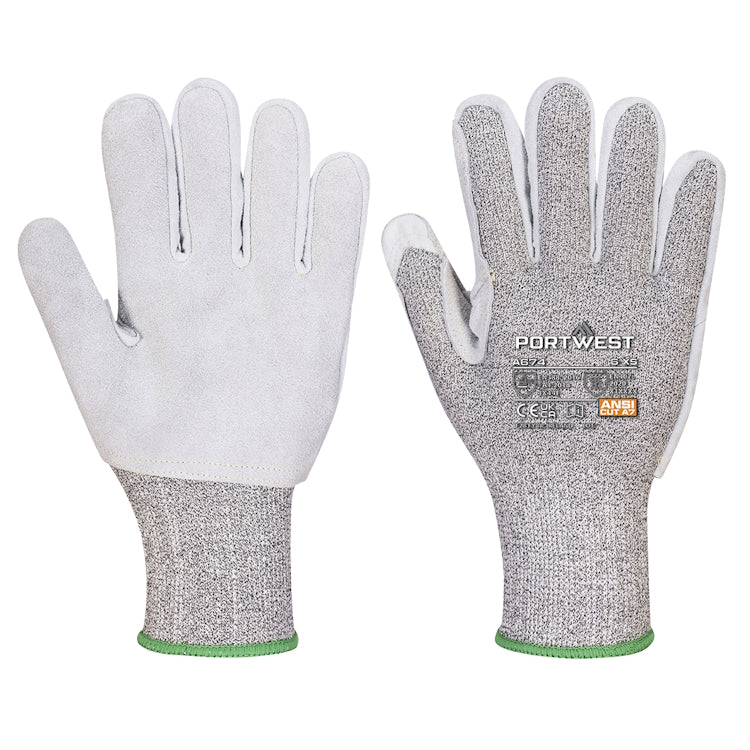 Portwest CS Cut F13 Leather Glove Black A674