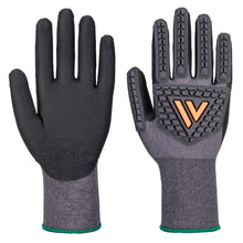 Load image into Gallery viewer, Portwest Grip 15 Nitrile Impact Glove Black A715
