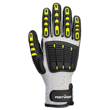 Load image into Gallery viewer, Portwest Anti Impact Cut Resistant Thermal Glove Grey/Black A729
