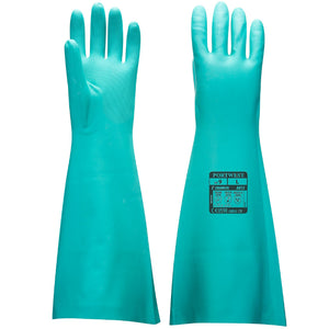 Portwest Extended Length Nitrile Gauntlet Green A813