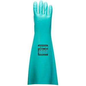 Portwest Extended Length Nitrile Gauntlet Green A813