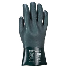 Load image into Gallery viewer, Portwest Double Dipped PVC Gauntlet 27cm Green A827
