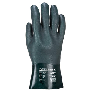 Portwest Double Dipped PVC Gauntlet 27cm Green A827