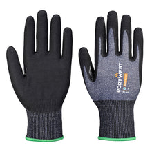 Load image into Gallery viewer, Portwest SG Cut C15 Eco Nitrile Glove Blue/Black AP18 - Pack of 12 Pairs
