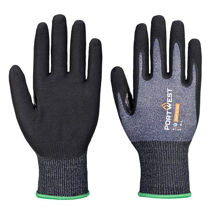 Portwest SG Cut C15 Eco Nitrile Glove Blue/Black AP18 - Pack of 12 Pairs