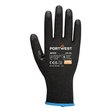 Load image into Gallery viewer, Portwest LR15 PU Touchscreen Glove Black AP33 - Pack of 12 Pairs
